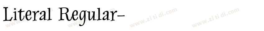 Literal Regular字体转换